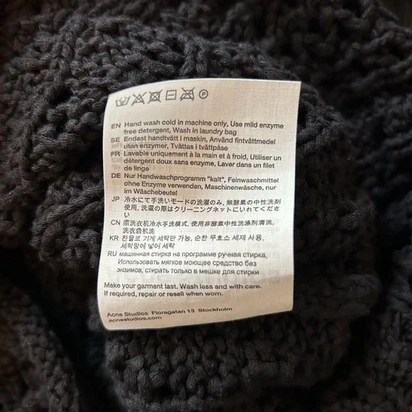 Acne Studios Black Crochet Mini Dress - Picture 7 of 8